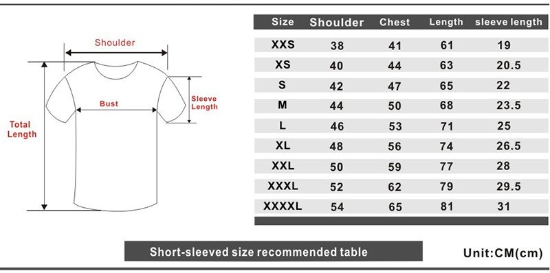 Shirt Size Chart